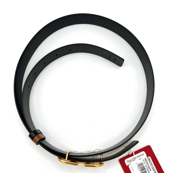 New Valentino Garavani V Logo Reversible Leather Belt - Size 95 cm, Retail $590 main image 3